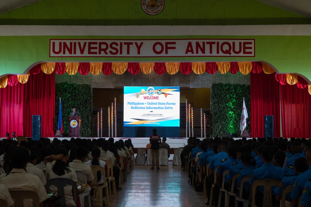 US, Philippine officers speak with University of Antique students, ROTC cadets