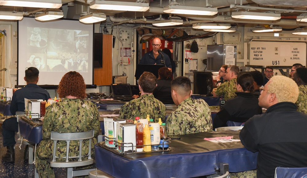 USS Ronald Reagan (CVN 76) host Holocaust memorial