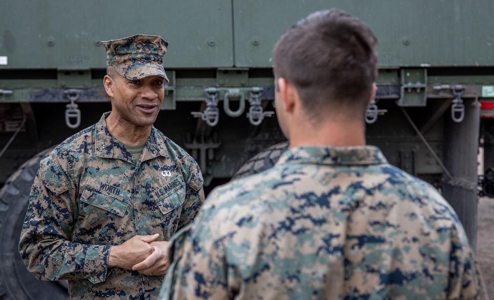 2d Marine Division Commanding General Visits MRF-E 23.1 Marines in Sweden