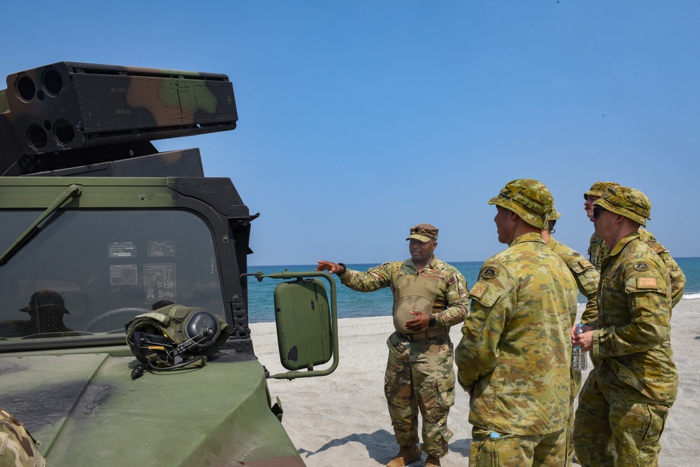 Mississippi Army National Guard members conduct live fire rehearsals, host members of Australian armed forces