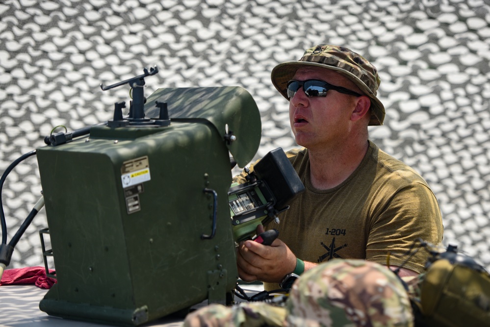 Mississippi Army National Guard members conduct live fire rehearsals