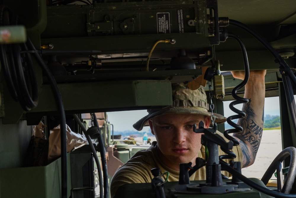 Mississippi Army National Guard members conduct live fire rehearsals