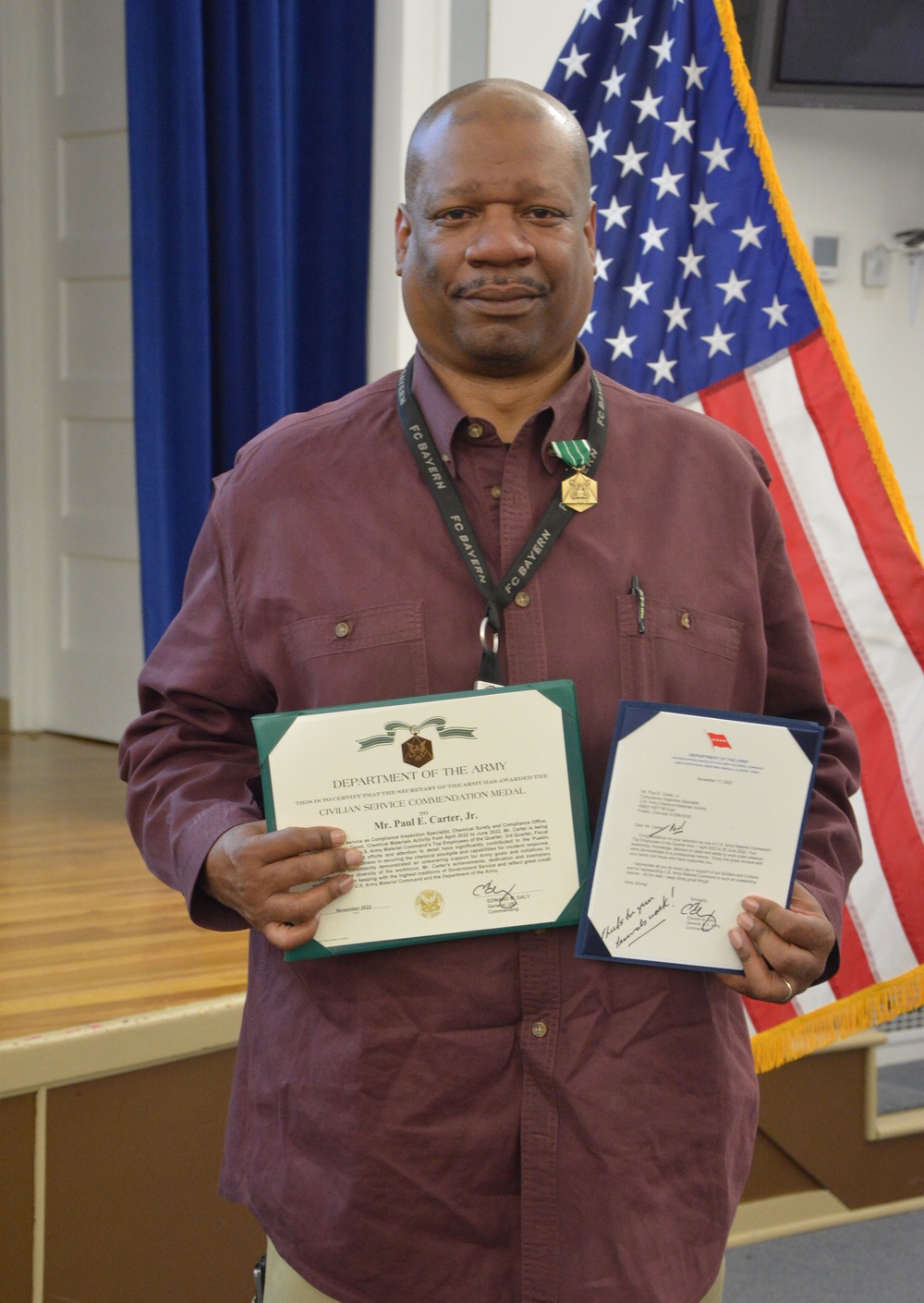 Pueblo Chemical Depot’s Carter named an AMC Employee of the Quarter