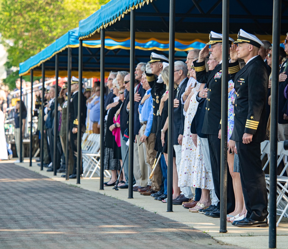 The United States Naval Academy holds the second formal parade of the season on Worden Field.