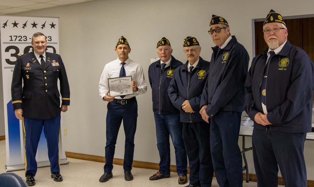 ILLINOIS NATIONAL GUARD COMMEMORATES 1847 BATTLE OF CERRO GORDO DURING CERRO GORDO VILLAGE BOARD MEETING