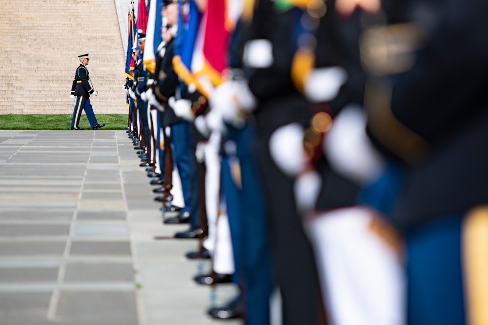 South Korean President Yoon Suk Yeol Participates in an Armed Forces Full Honors Wreath-Laying Ceremony at the Tomb of the Unknown Soldier