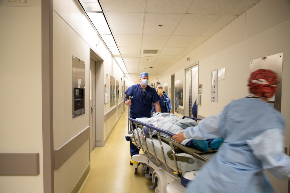 Tripler Army Medical Center Safety Team tests response of OR during a recent Fire Drill