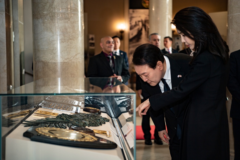 South Korean President Yoon Suk Yeol Participates in an Armed Forces Full Honors Wreath-Laying Ceremony at the Tomb of the Unknown Soldier