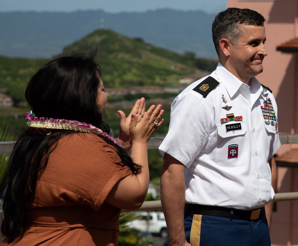 Promotion Ceremony Sgt. Maj. Derrick Hensley