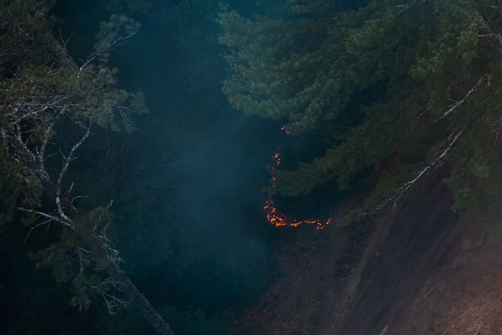 RI National Guard employs aerial firefighting capability for the first time during historic brushfire