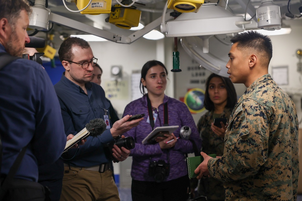 MEDIA VISITS USS BATAAN