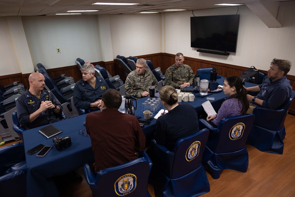 MEDIA VISITS USS BATAAN