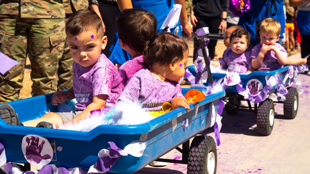 Luke CDC hosts Purple Up parade