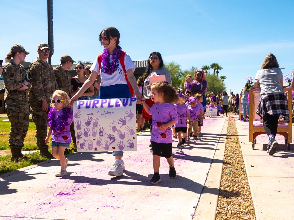 Luke CDC hosts Purple Up parade