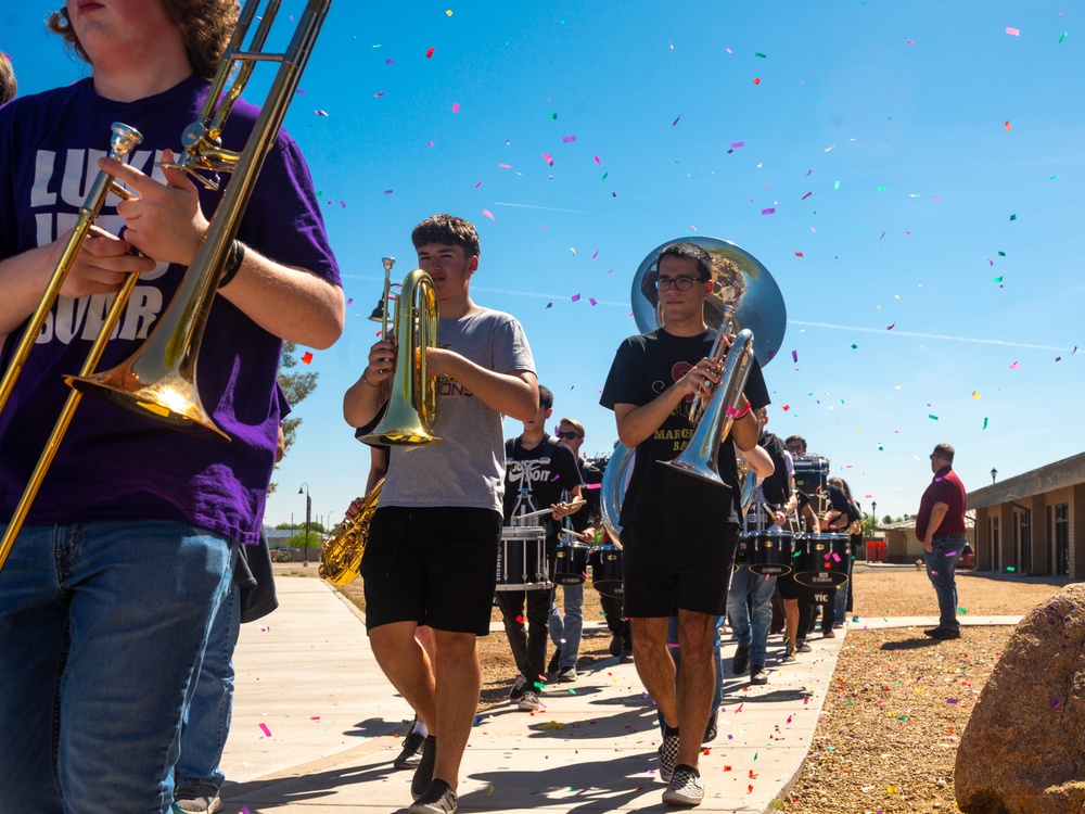 Luke CDC hosts Purple Up parade