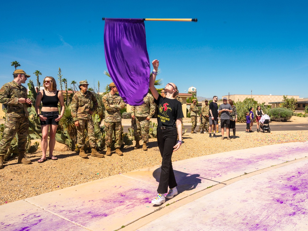 Luke CDC hosts Purple Up parade