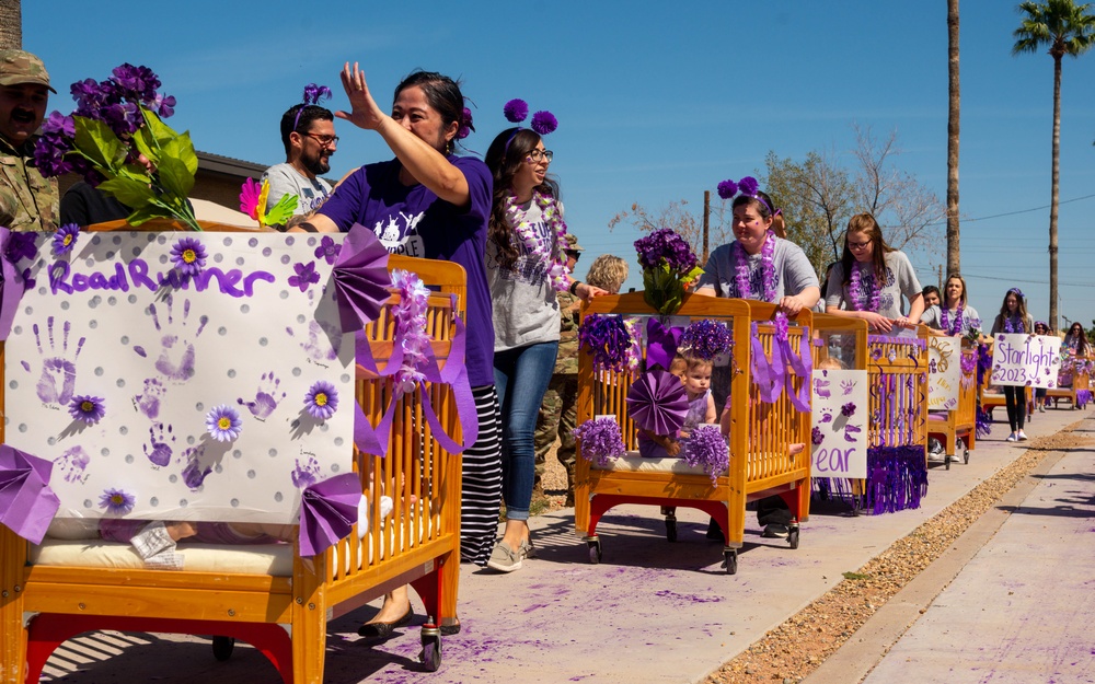 Luke CDC hosts Purple Up parade