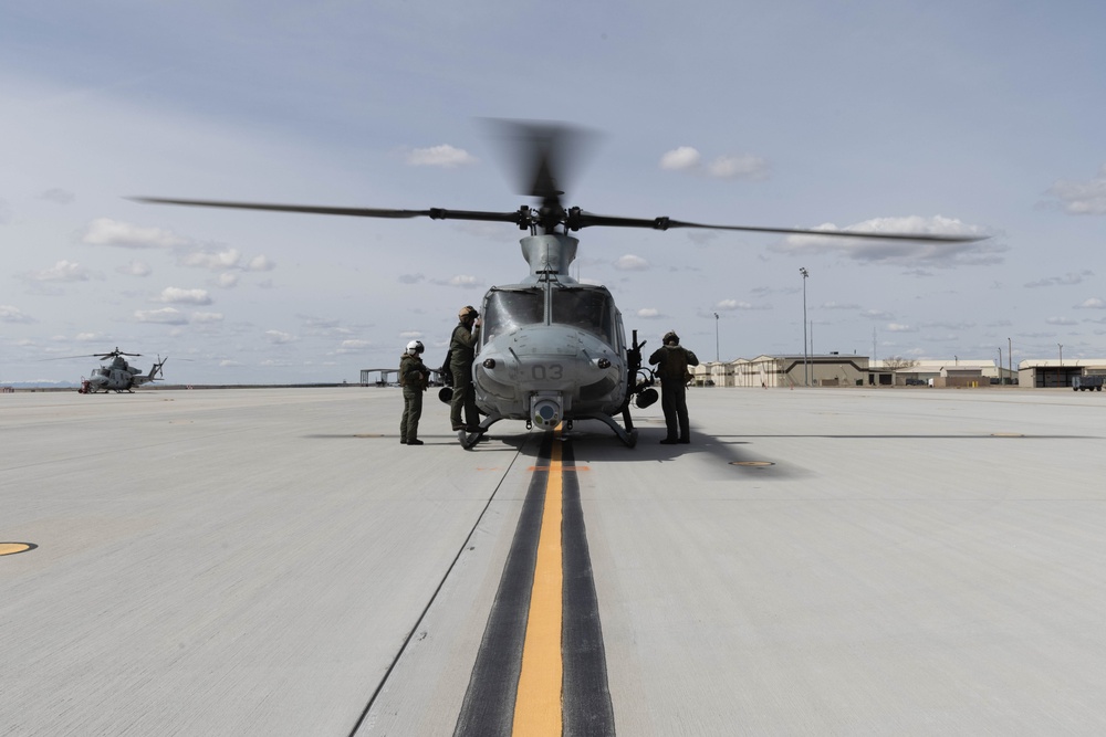 Exercise Garnet Rattler: UH-1Y provides close air support at Saylor Creek Range