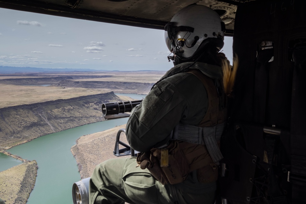 Exercise Garnet Rattler: UH-1Y provides close air support at Saylor Creek Range