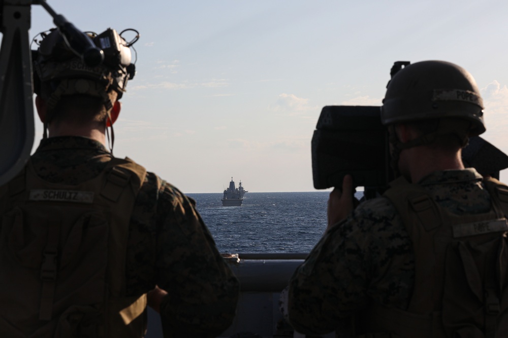 USS Carter Hall Conducts an Unidentified Aerial System Drill