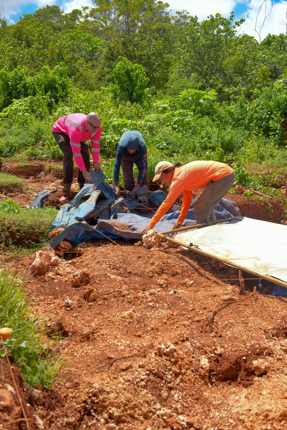 Archeological Experts Work on an Excavation
