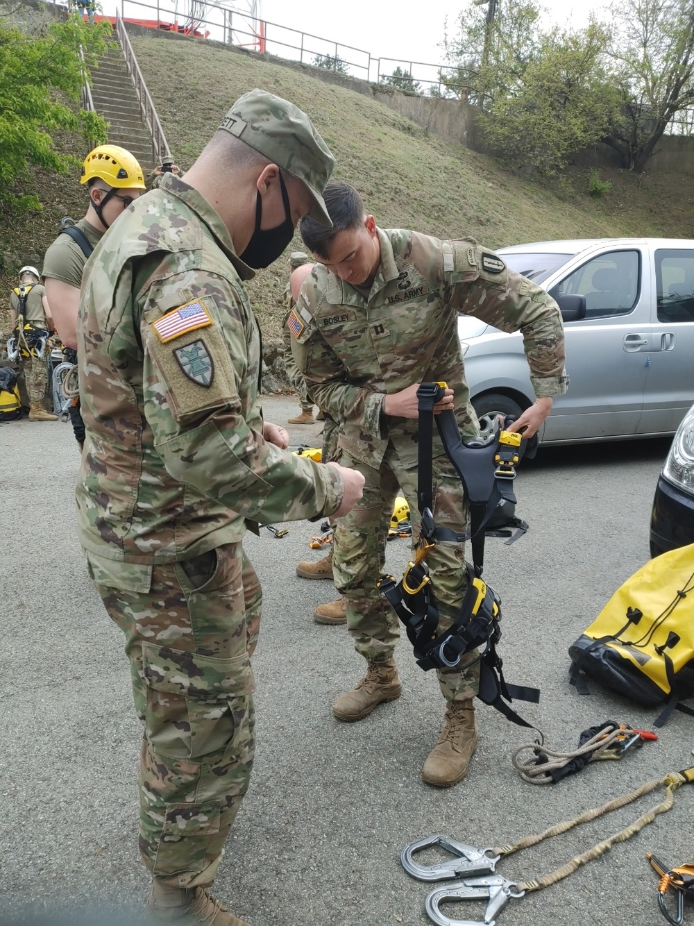 Maintenance Support Team works on signal towers