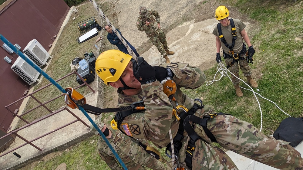 Maintenance Support Team works on signal towers