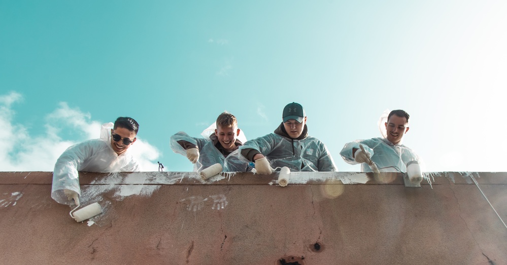 US Marines and local community volunteers help restore homes after Typhoon Hinnamnor