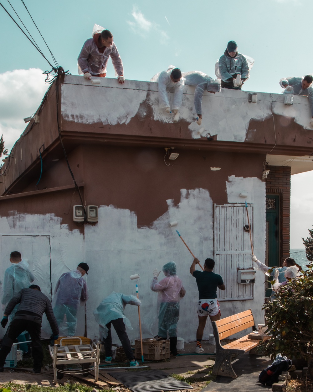 US Marines and local community volunteers help restore homes after Typhoon Hinnamnor