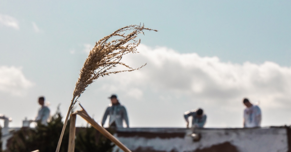 US Marines and local community volunteers help restore homes after Typhoon Hinnamnor