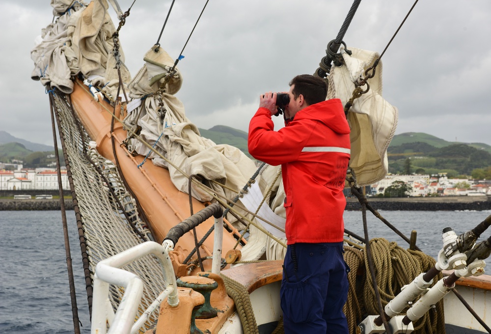 USCGC Eagle makes port of call in Ponta Delgada, Azores