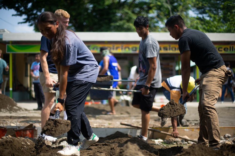 Balikatan 23 | 3d MLR help repair Lal-lo National High School sidewalk