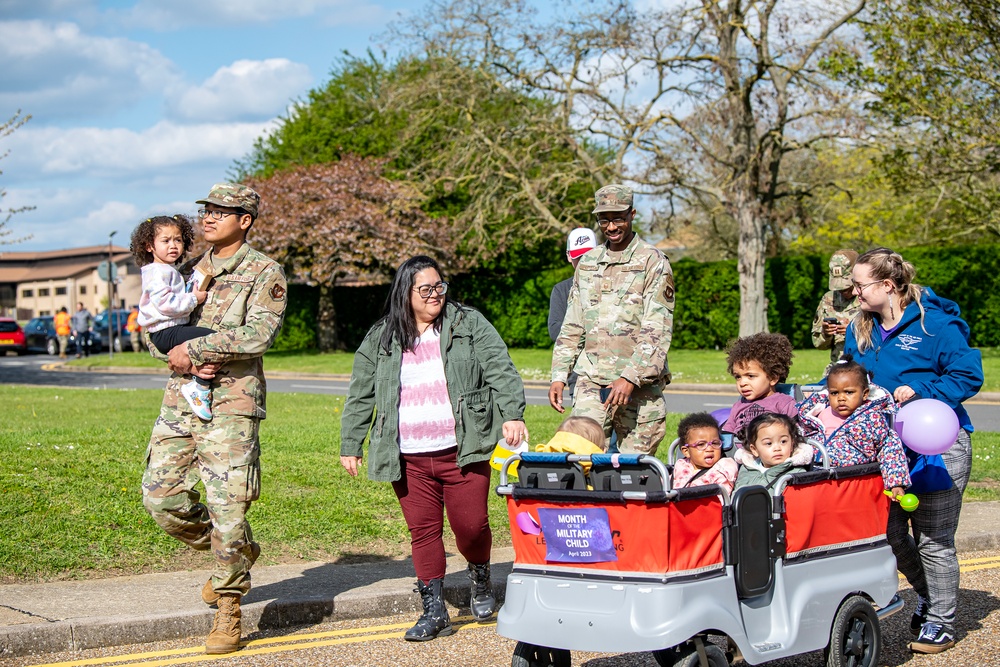 RAF Alconbury parade celebrates service members children