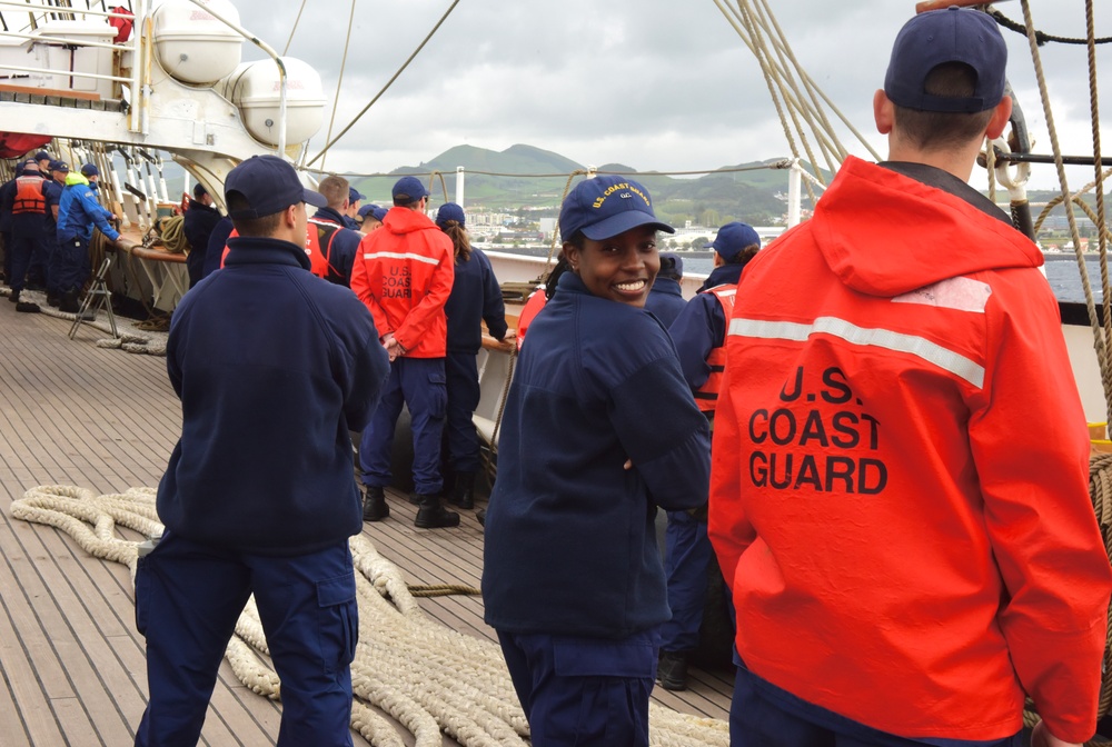 USCGC Eagle makes port of call in Ponta Delgada, Azores