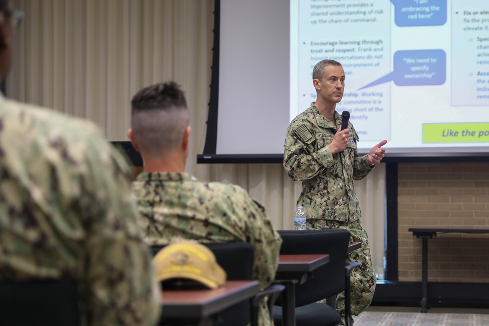 Capt. Joseph Gagliano Speaks during SURFLANT CTS