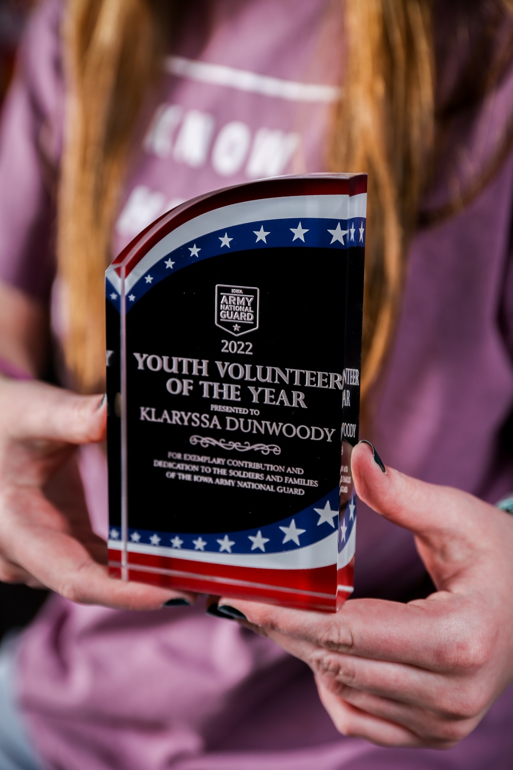 Altoona teen receives 2022 Iowa National Guard Youth Volunteer Award