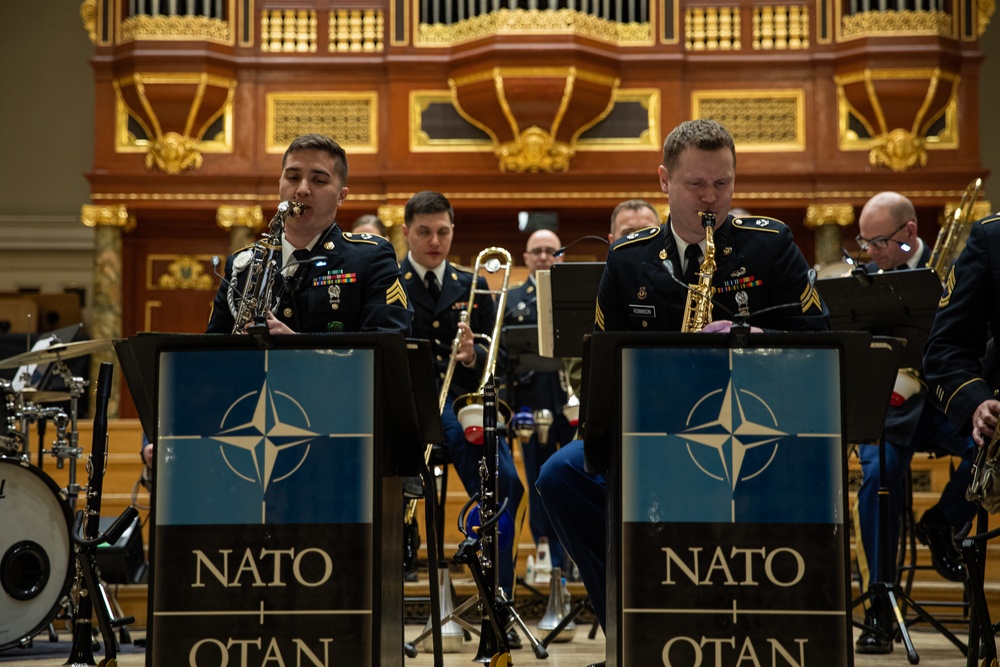 Supreme Headquarters Allied Powers Europe International Band performs in Poznan, Poland