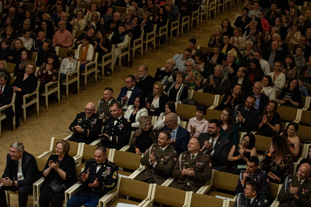 Supreme Headquarters Allied Powers Europe International Band performs in Poznan, Poland