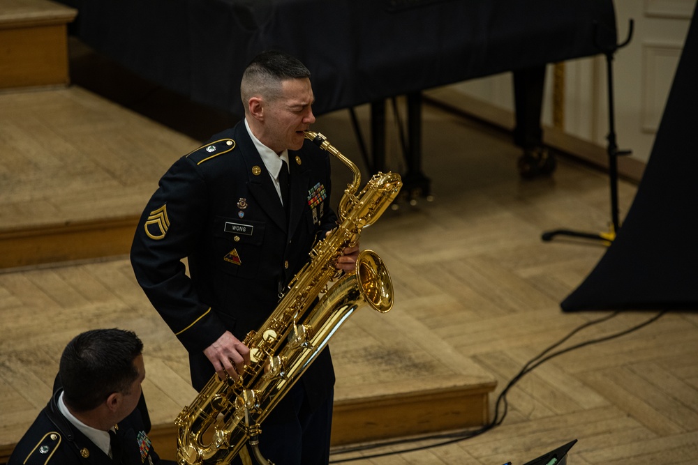 Supreme Headquarters Allied Powers Europe International Band performs in Poznan, Poland