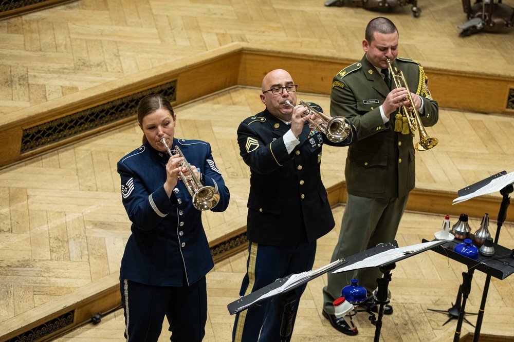 Supreme Headquarters Allied Powers Europe International Band performs in Poznan, Poland