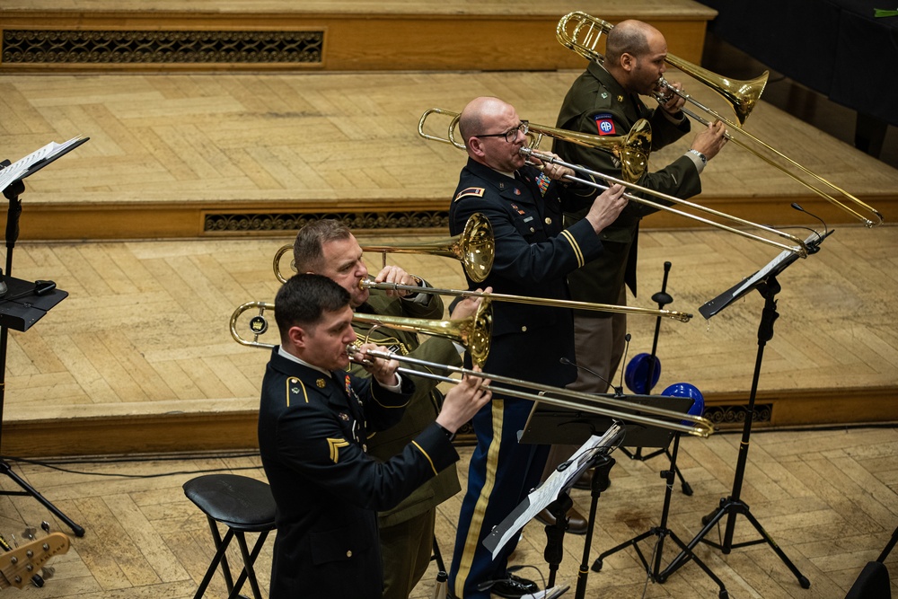 Supreme Headquarters Allied Powers Europe International Band performs in Poznan, Poland