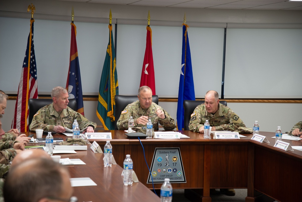 Maj. Gen. Hale attends a briefing for Southern Strike 2023