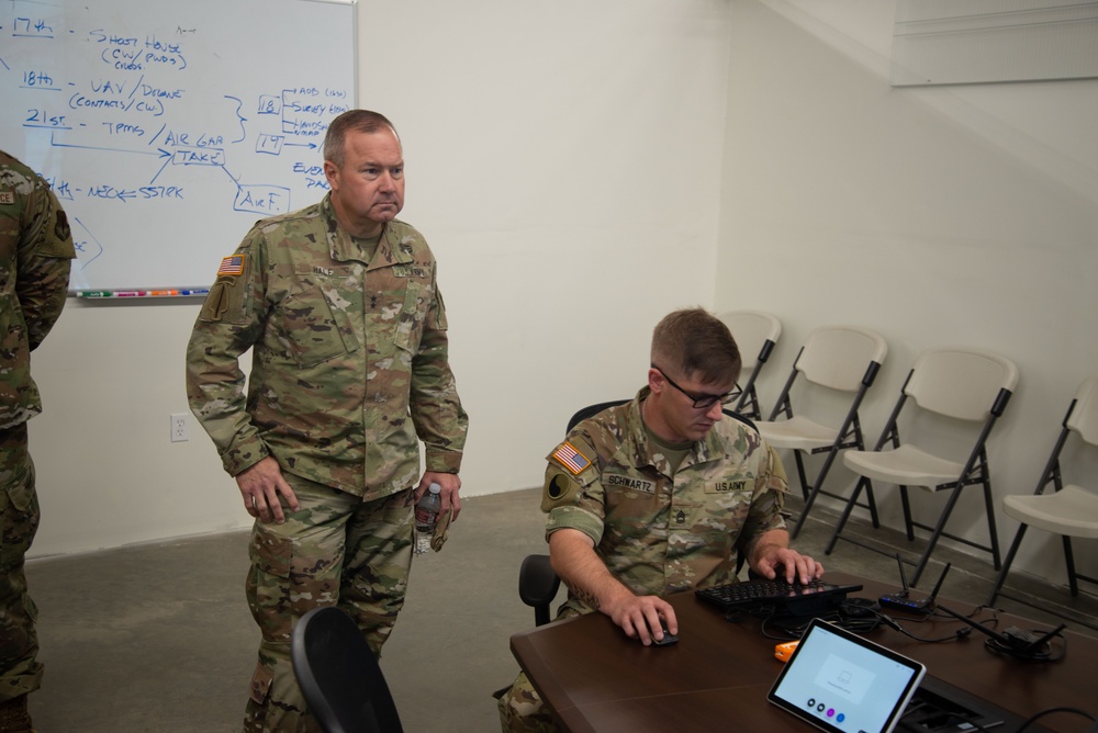 Maj. Gen. Hale attends a Cyber Warfare Demonstration