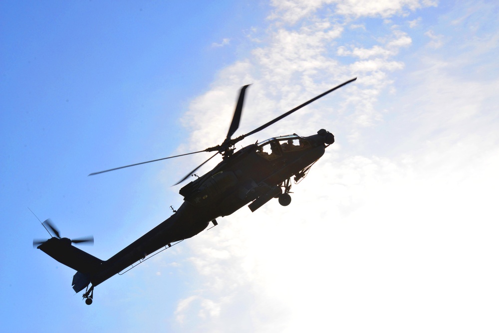 AH-64 Apache Flies Overhead