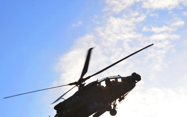 AH-64 Apache Flies Overhead