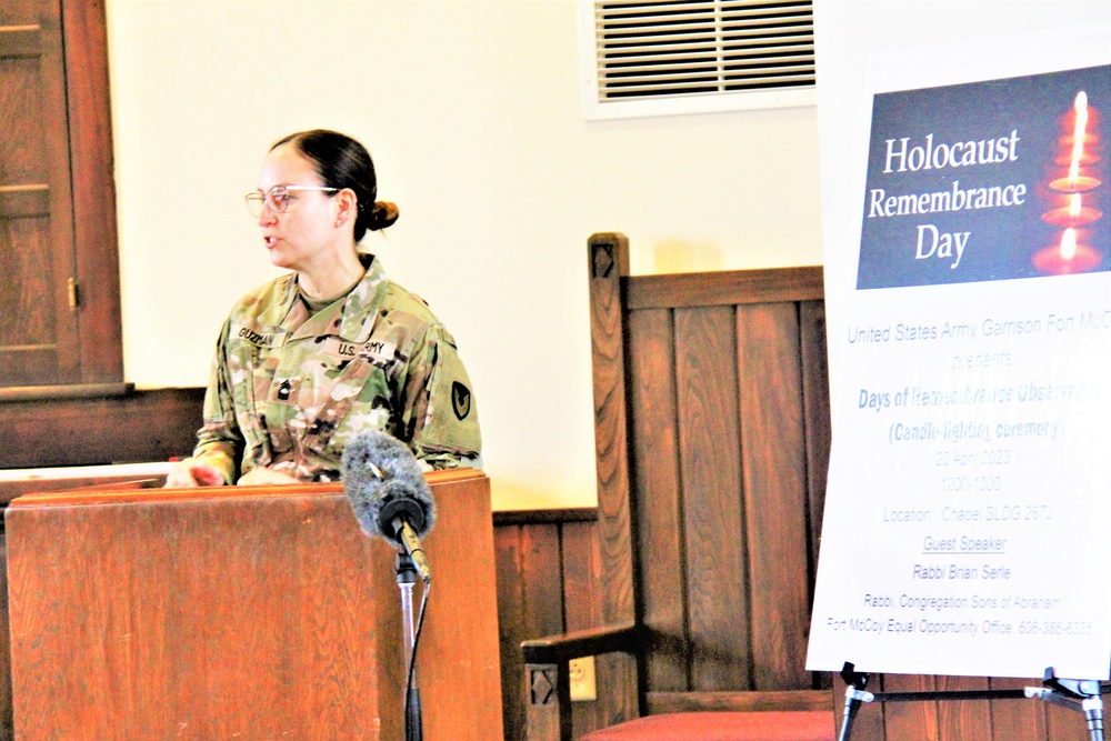 Fort McCoy observes 2023 Holocaust Remembrance Day, National Days of Remembrance