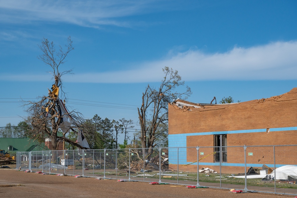 Tornado Damage to Elementary School in Covington, TN