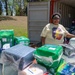 Volunteers at Cobb Park in Covington Give Out Supplies