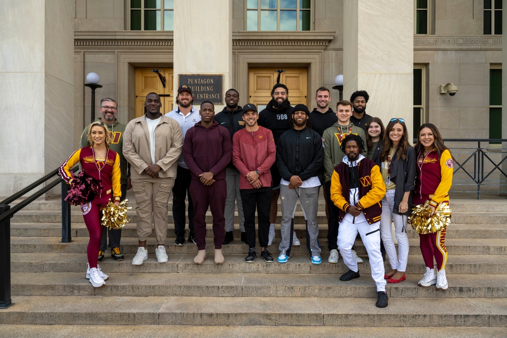 Washington Commanders Football Team Visits the Pentagon