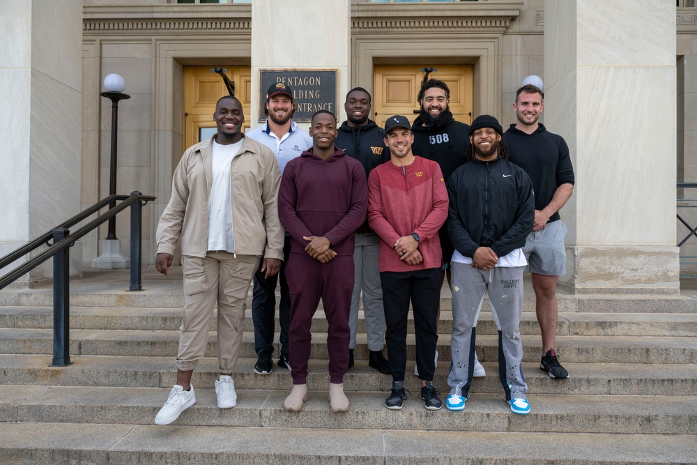 Washington Commanders Football Team Visits the Pentagon